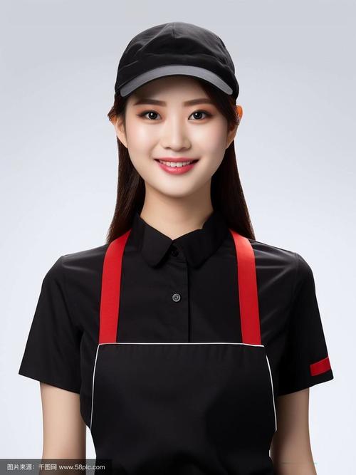 中国快餐女服务员人像摄影